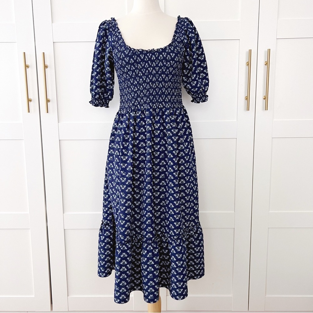 Hill House Home Navy Blue Ditsy Floral Louisa Nap Dress